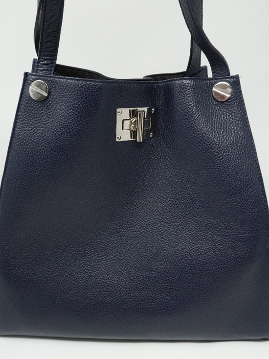 Vera Pelle Blue Bags & Handbags for Women for sale - eBay Vera Pelle Italian Leather Navy Blue Purse